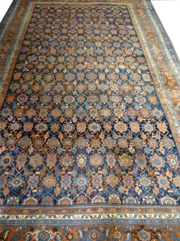 Measuring slightly more than 11 by 19 feet, this was a large Bidjar carpet and it got a large price: $11,170 to a Hudson Valley private collector, who won it on an absentee bid ($12/18,000).