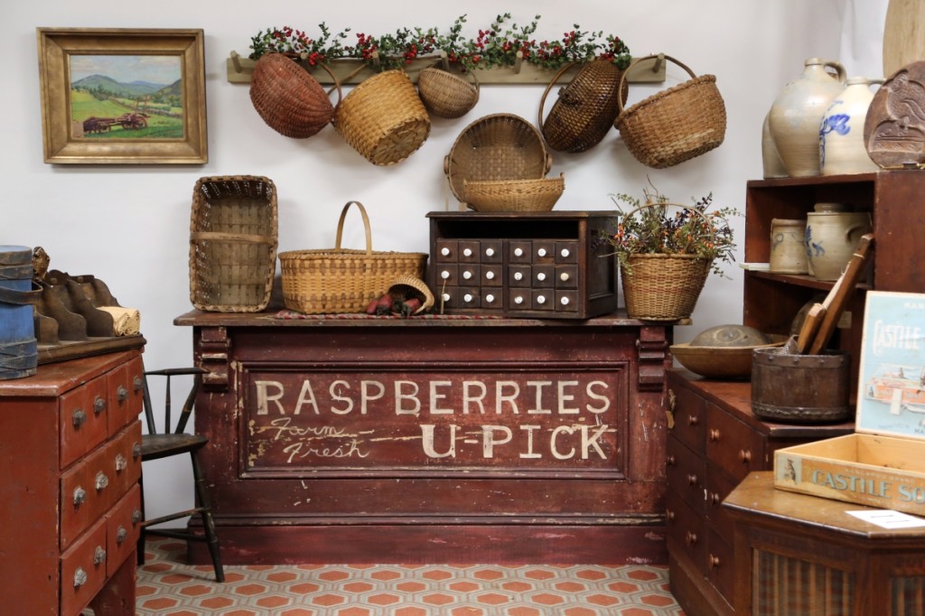 A raspberry farmstand counter was on offer from Western Reserve Antiques, Canfield, Ohio.