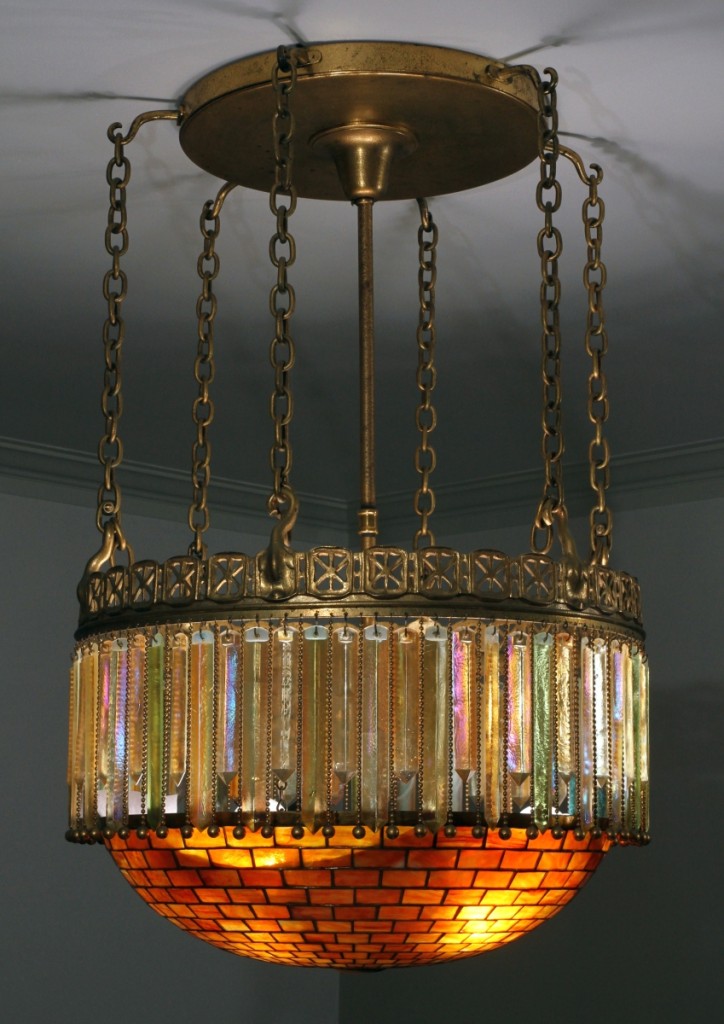 With provenance to the Dodge family, this Tiffany Studios bronze and leaded glass Moorish-style chandelier more than tripled its high $50,000 estimate when it sold at $165,100.