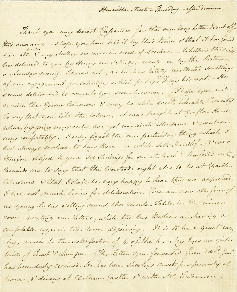 AB Bonhams Austen Letter