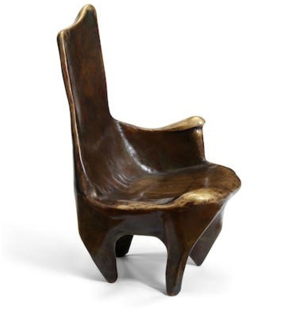 AB Bonhams bronze armchair