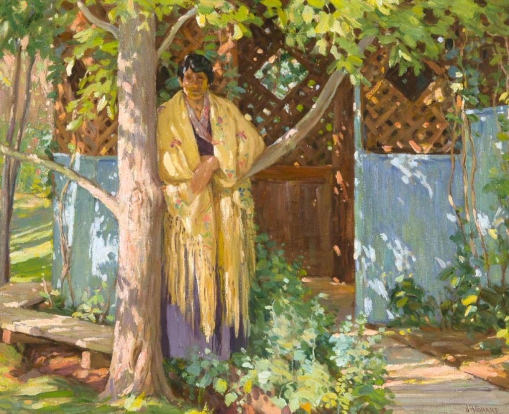Untitled (New Mexico Portrait) by Joseph Henry Sharp (1859-1953), oil on canvas, $40,950.