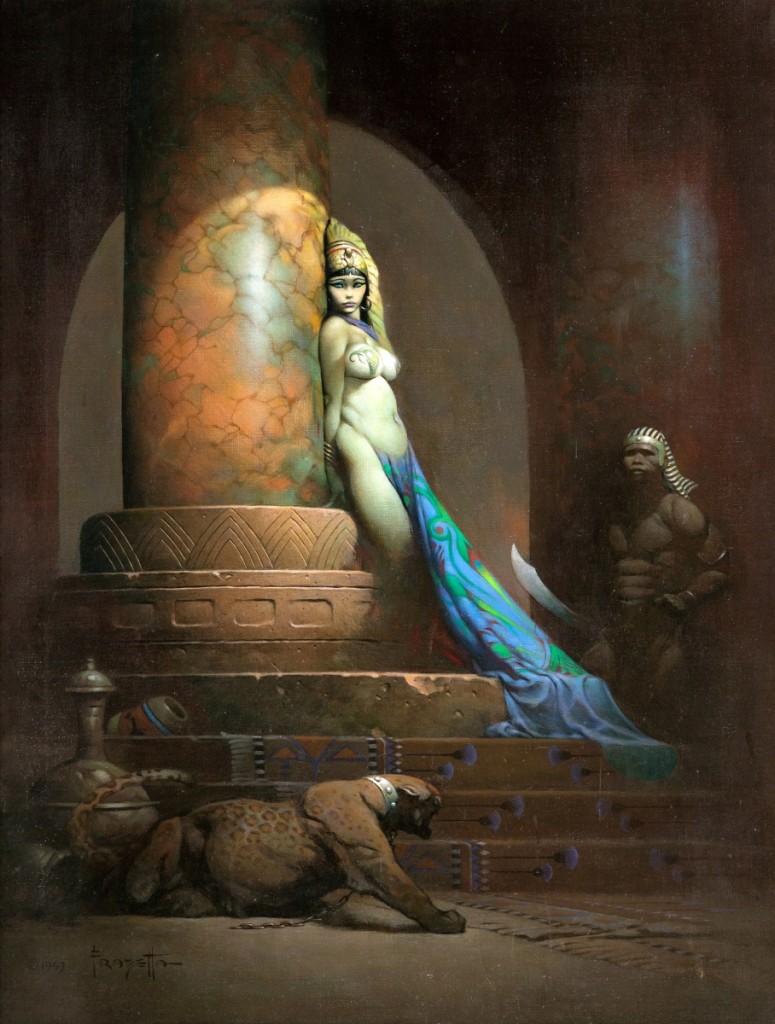 Frazetta’s oil on canvas painting “Egyptian Queen” was originally produced as the cover for Eerie magazine #23 in mid-1969. It sold for $5.4 million at Heritage Auctions in May 2019, setting a record for the most expensive piece of original comic book art ever auctioned.