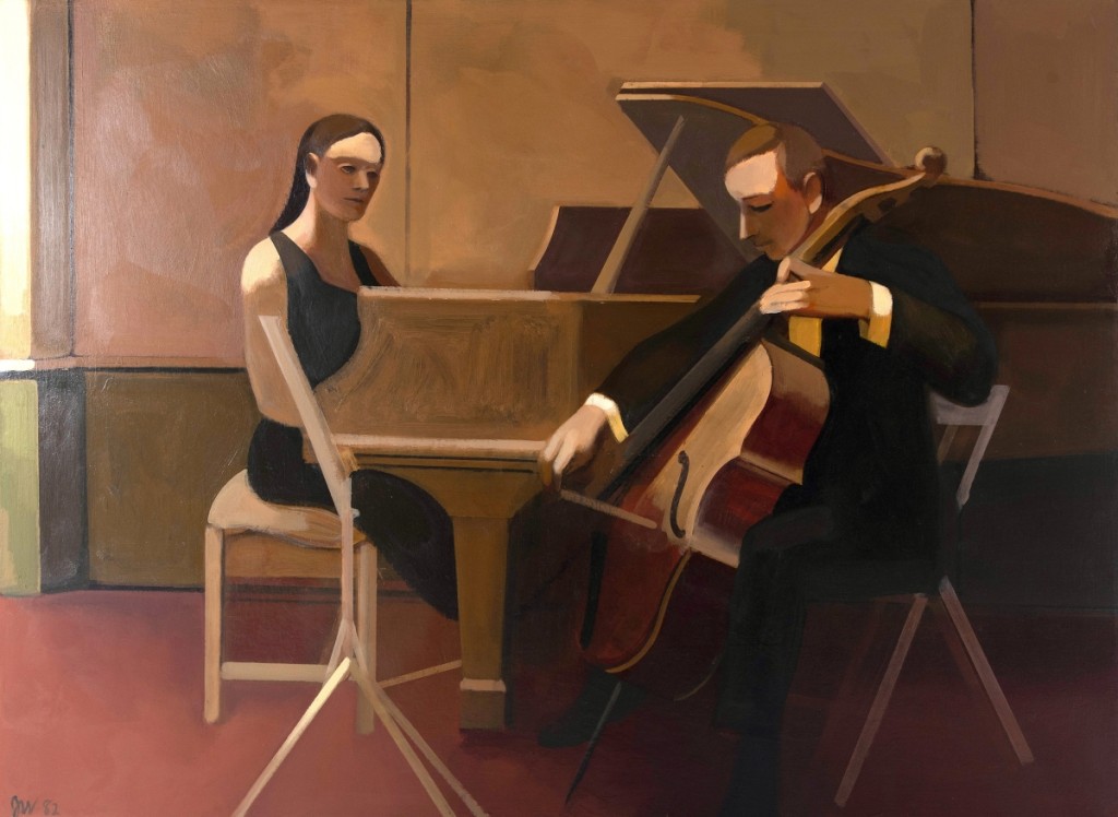 James Weeks (1922-1998), “Cello Sonata, 1966-1968,” acrylic on canvas, sold for $37,200.