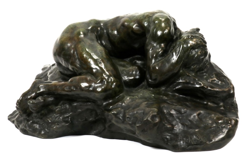 A Michigan collector paid $21,080 for Auguste Rodin’s “Le Déspéré,” which also came from the Schweizer collection ($10/20,000).