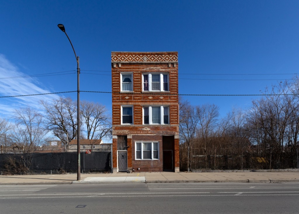 One of Quam’s latest   discoveries includes this 1915 three-story building on the Southwest Side, which was built for $7,000 at the time. He points out the pattern and design between the orange glaze brick and the accents of white buff brick.   Courtesy Instagram