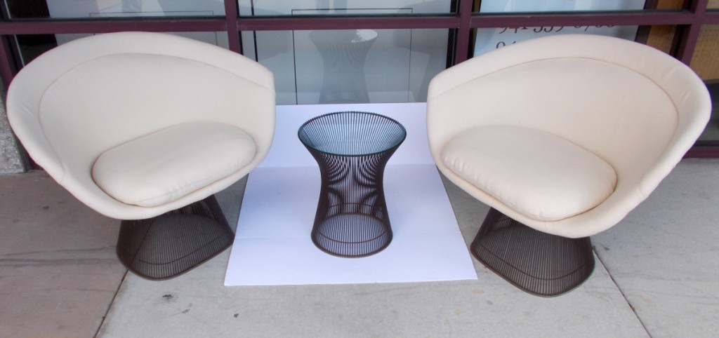 Some of the Knoll collection that was offered. The chairs went out at $5,490, and stand was $1,087.