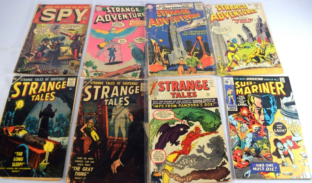 There were close to 60 lots of comic books, organized alphabetically. The highest priced lot of the selection was realized by a group of 12 that included three Strange Adventures and other books beginning with the letter S. The lot sold for $1,380. White’s does not grade comic books, so prospective bidders had to personally examine the material.