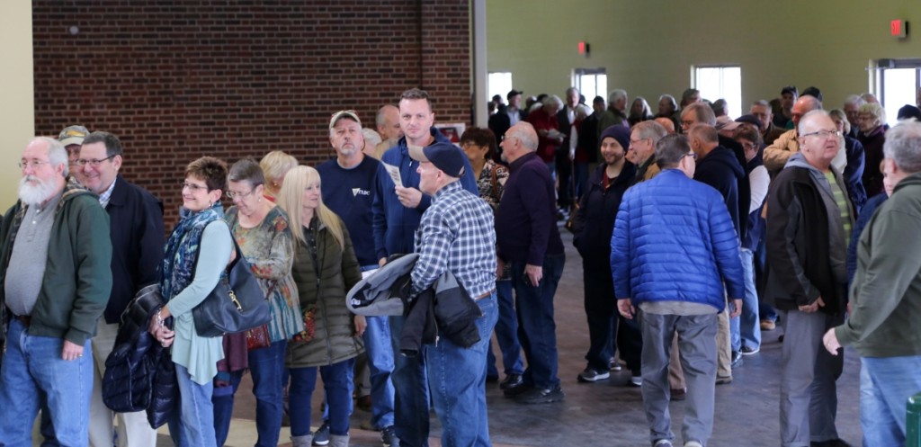 Show manager Melvin Arion related that he had a record gate for the Friday opening of the show. The line curved back and around the corner hidden from view.