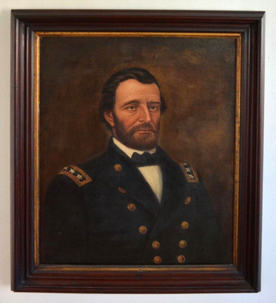 Bringing the second highest price in the sale was this portrait of General Ulysses S. Grant, which was not dated but was consigned from the estate of the great niece of Grant and was represented to have descended in the family. It found a new home for $1,920 ($600-$1,200).