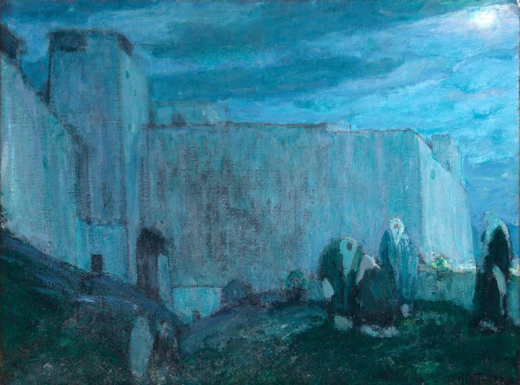 Henry Ossawa Tanner, “Moonrise by Kasbah (Morocco),” oil on canvas, 1912, was the sale’s top lot, selling for $365,000.