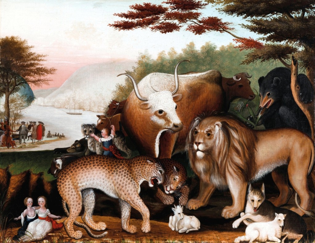 Achieving the top price of any lot offered during Americana Week 2020 was this version of Edward Hicks’ “Peaceable Kingdom,” which brought $4,575,000 from a private collector bidding on the phone ($1.5/3.5 million).