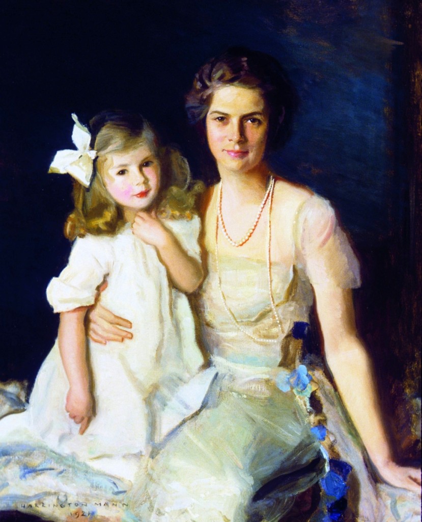 Painting of Ruth Wales du Pont (Mrs Henry Francis du Pont)   and daughter Pauline Louise by Harrington Mann, 1921,   Bequest of Henry Francis du Pont, courtesy of Winterthur.