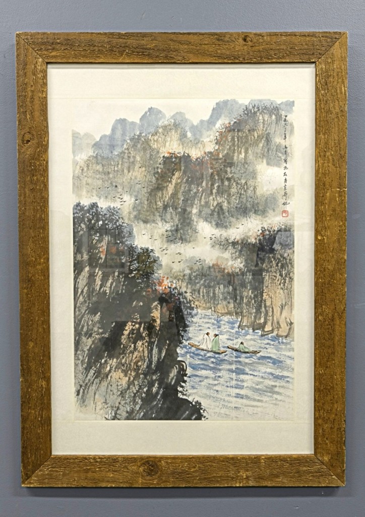 In second place was this Chinese watercolor that depicted mountains. It closed at $6,875 ($200/300).