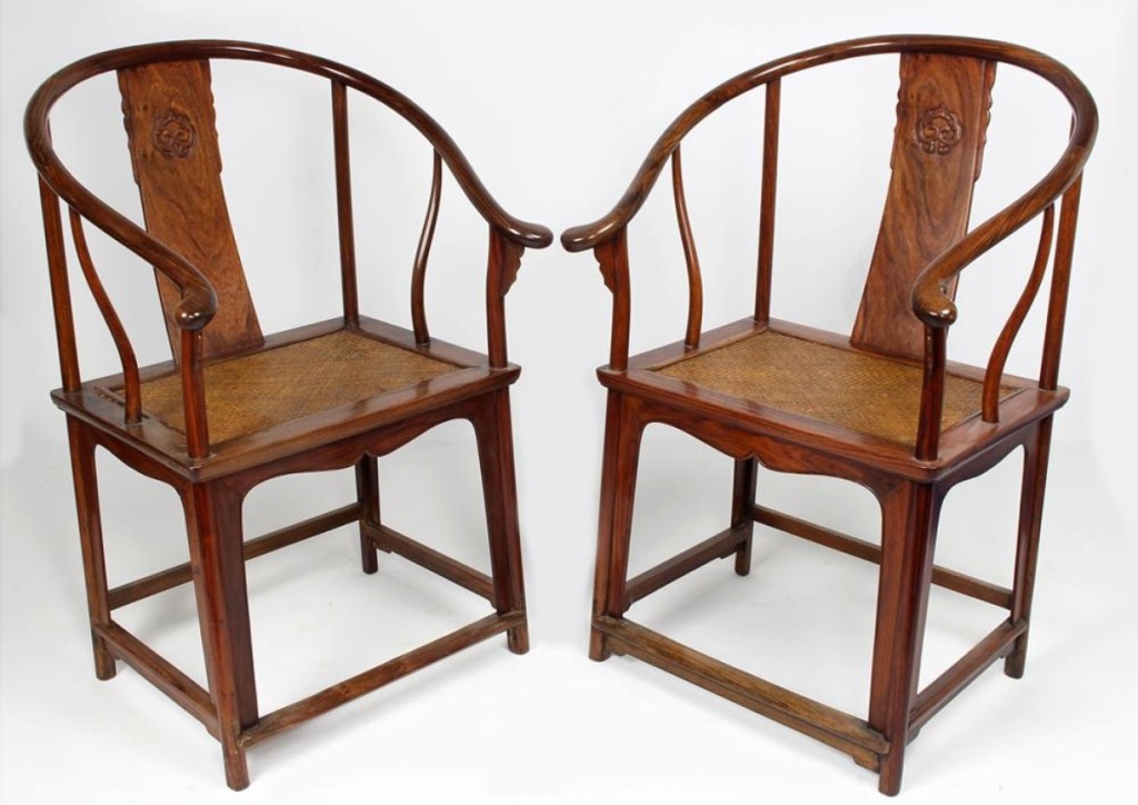 A pleasant surprise towards the end of the sale, bought by a bidder in the room, was a pair of Eighteenth Century Chinese huanghuali Qing dynasty armchairs. Bringing $96,000, they were the highest priced lot in the sale.