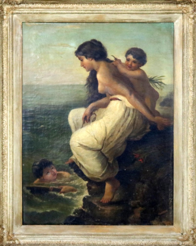 “The Sea Maiden” by Etienne Adolphe Piot enchanted bidders who propelled the lot into first place at $3,198. An online bidder prevailed against phone and online competition ($3/5,000).