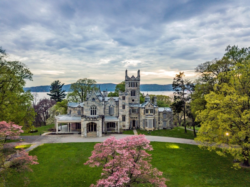 An aerial view of Lyndhurst mansion in the spring.                  —Justin Barr photo