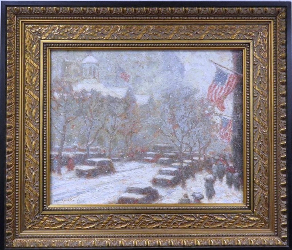 Philadelphia Snow Scene Plows To Top Of Sale At S&SAntiques And The
