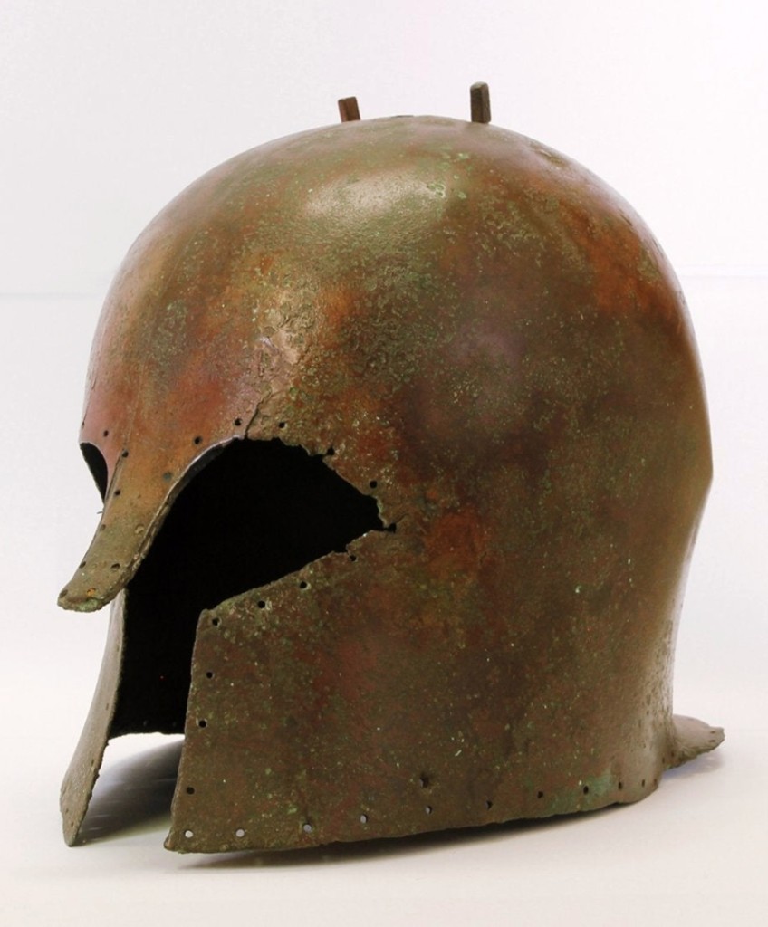 Leading the sale was this Greek Corinthian-form bronze helmet dating to the Seventh Century BCE that finished at $37,500. It was from the estate of Frank J. Caufield ($20/40,000).