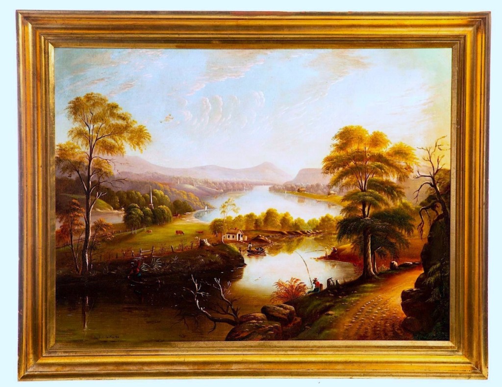 “It was a beautiful landscape with great depth and wonderful use of light,” Jeffers said about this panoramic vista depicted by Edmund Coates; a private buyer from Ohio bought it for $3,600, the highest price in the sale ($2,5/3,500).