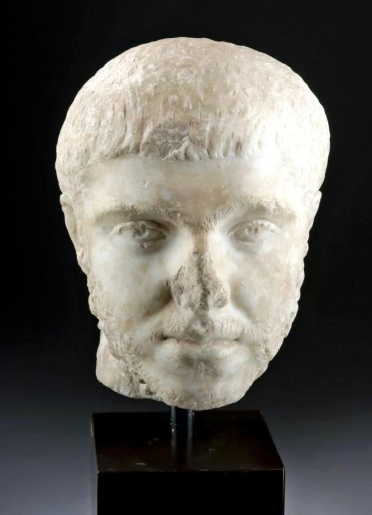 The sale’s top lot was a marble head of a bearded male, Roman Imperial period, circa Third Century CE, that sold for $24,900. Artemis Gallery notes, “in very early Rome, men wore their beards uncut. It was not until 300 BCE, that Roman men shaved their beards as a rule according to Pliny.”