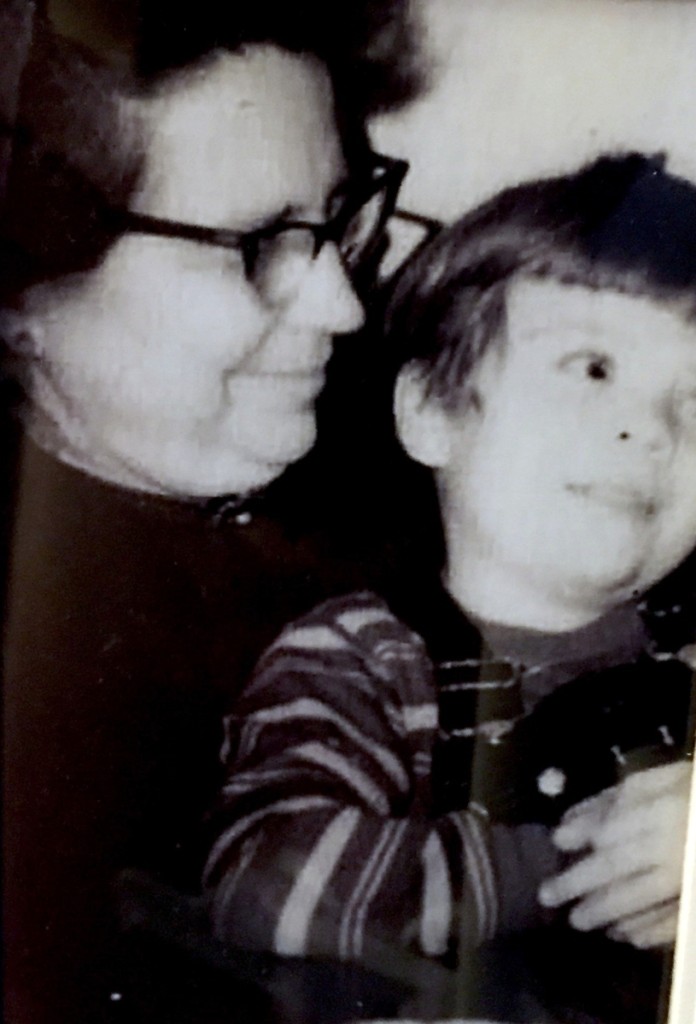 Charles “Butch” Berdan with his grandmother,   Marjorie McLean, undated photo.