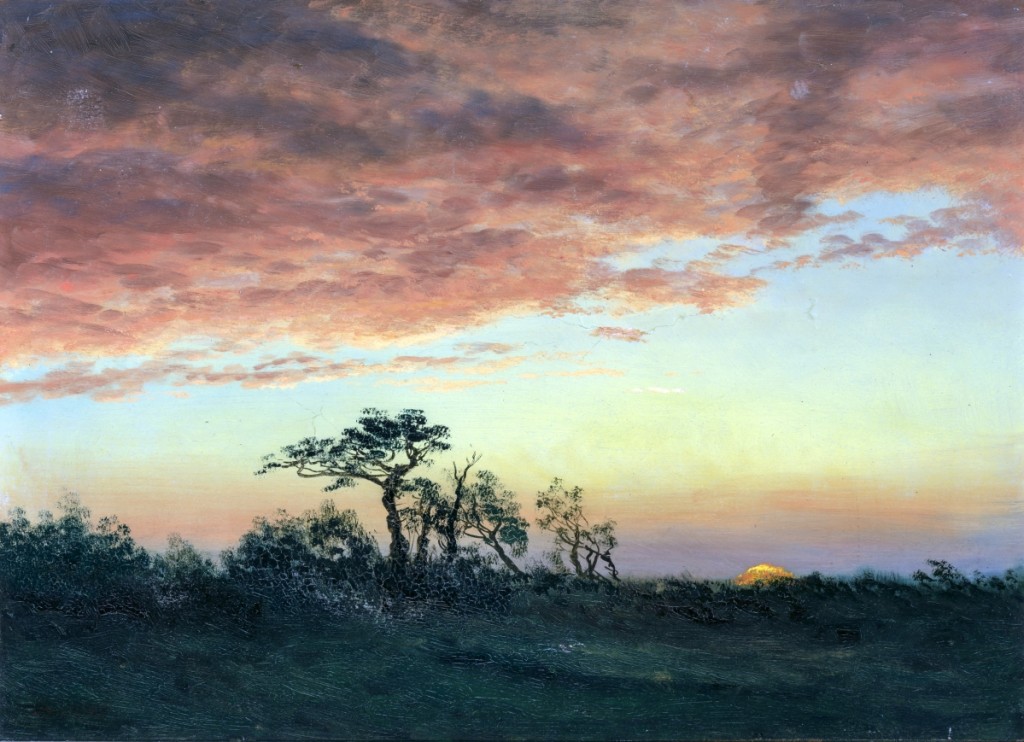 The top price in the sale was Albert Bierstadt’s “Sunset Over the Trees,” which sold for $106,250 ($30/50,000).