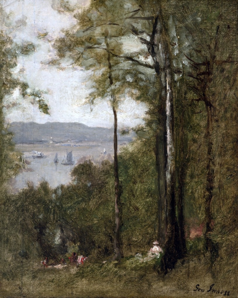 “View on the Hudson,” by George Inness (1825-1894) realized $34,375 ($6/8,000). It will be included in a forthcoming supplement to the catalog raisonné.