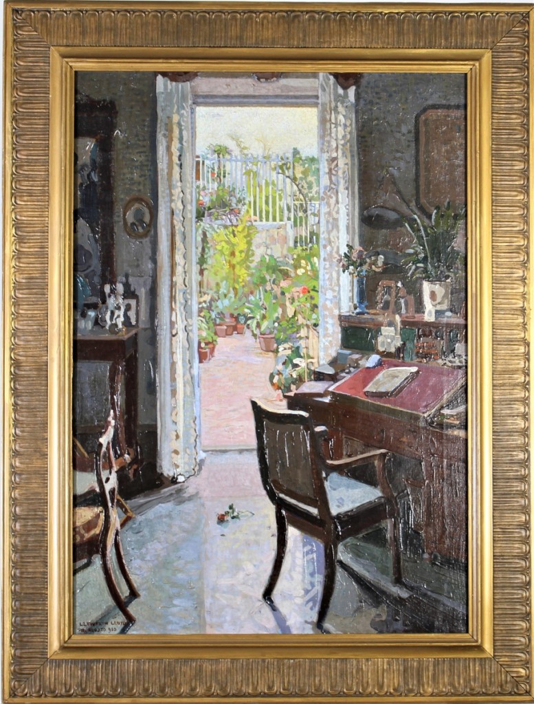 One of the most sought-after pieces of the sale was this Lleweyln Lloyd oil on canvas, a domestic scene from his native Wales, which sold for $19,000.
