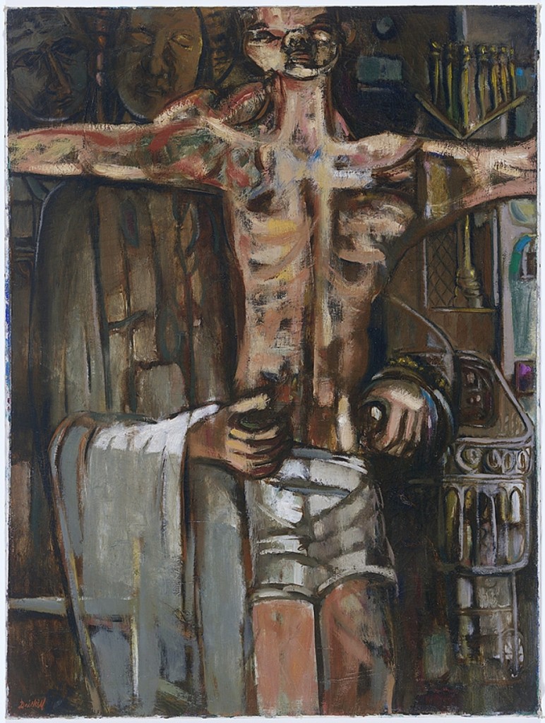 “Behold Thy Son” by David C. Driskell, 1956. Oil on canvas, 40 by 30 inches. Collection of the Smithsonian National Museum of African American History and Culture, © The Estate of David C. Driskell. Courtesy DC Moore Gallery, New York.