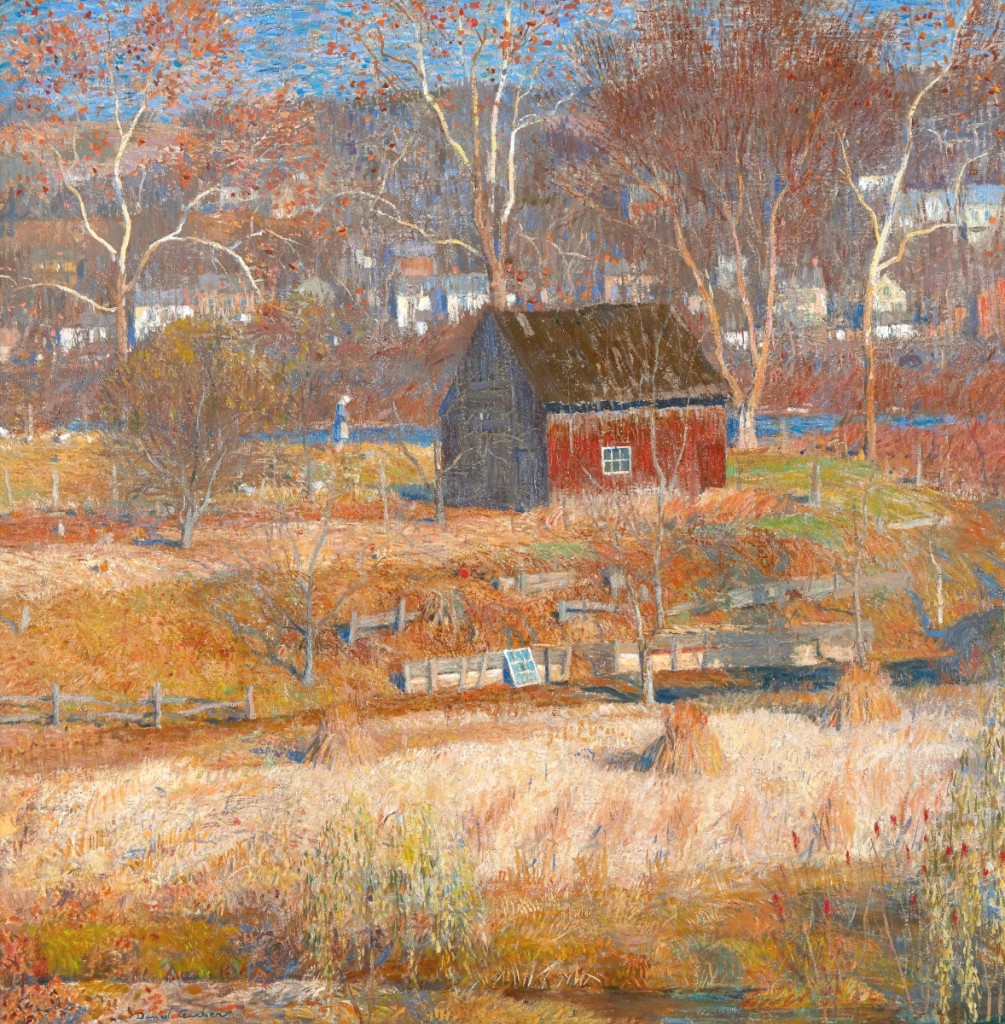 A trade buyer, bidding on the phone on behalf of a private collector, paid the second highest price in the sale, acquiring “Rodger’s Meadow” by Daniel Garber (America, 1880-1958) for $312,500. The work was one of about 20 paintings Garber presented in his second solo exhibition at Macbeth Gallery in New York in 1925, where it was appreciated by critics and reviewers ($200/300,000).