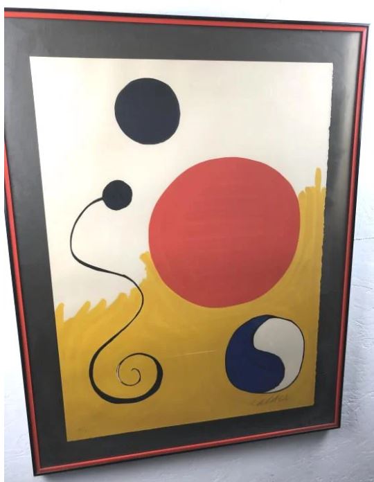 Bidders liked this Alexander Calder lithograph, pencil signed and numbered 44 of 150. It took $1,750.