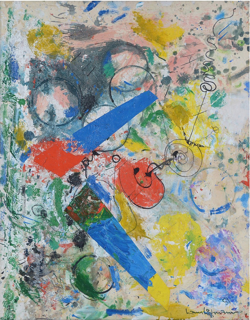 Hans Hofmann (German/American, 1880-1966) “Circles,” 1951, oil on paper, commanded $60,000.