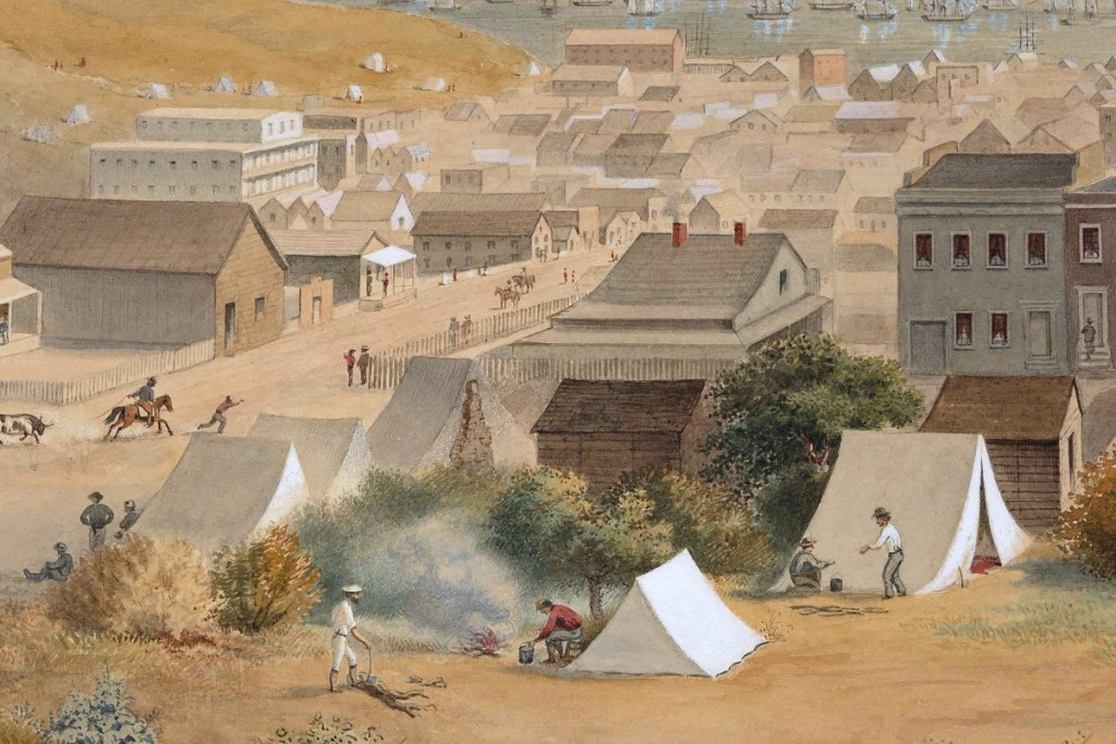 Bringing $40,950 from a private collector bidding on the phone from the West Coast was George Henry Burgess’ (British-American, 1831-1905) “Historical Panoramic View of San Francisco.” Painted in watercolor and ink on paper and dated 1868, the work was from the estate collection of Russell and Doris Evitt, Jackson, Calif. A West Coast trade bidder was the underbidder ($15/25,000).