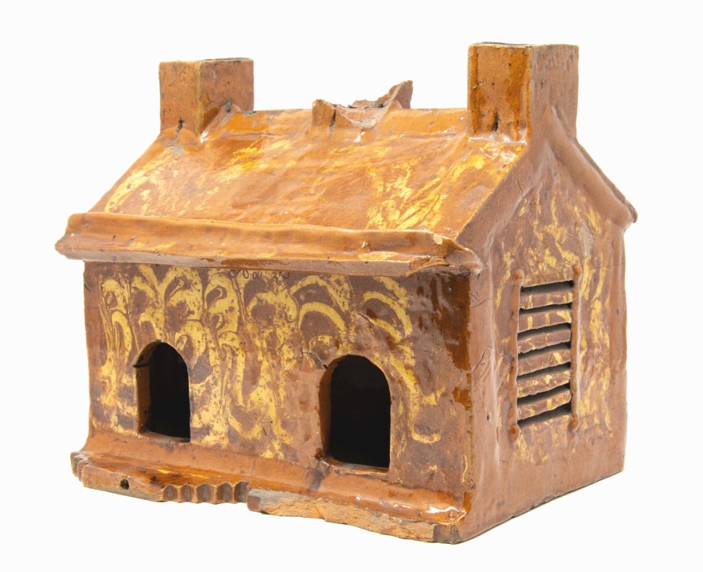 Nineteenth Century Pennsylvania slipware birdhouse. Collection of Chester County Historical Society.