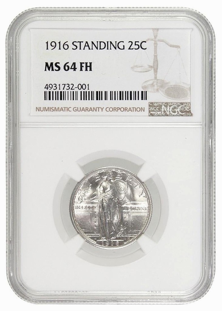 Taking second place in the sale at $20,900 was this 1916 Standing Liberty quarter that had what Penn described as a “gorgeous lustre.” 