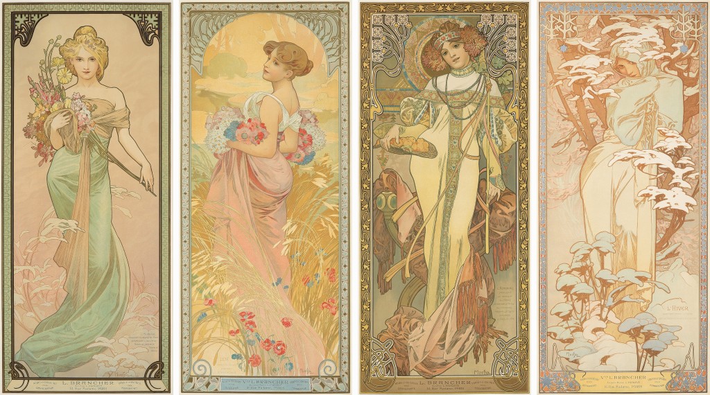 Alphonse Mucha, The Seasons / L. Brancher, 1900, made $45,600.