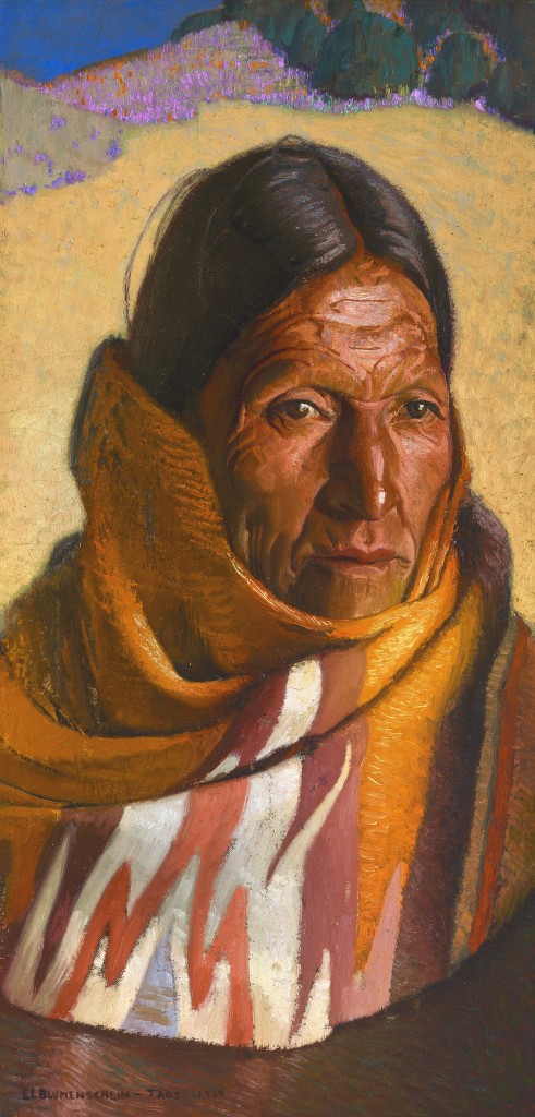 Ernest L. Blumenschein's (1874-1960) "White Sun" a 1927 oil on canvas, sold for $357,000. It was the top selling lot of four works consigned by the family of early Twentieth Century Houston oilman Joseph S. Cullinan, who whose company would later become Texaco. A Cullinan Wing exists at the Museum of Fine Arts, Houston. This work featured a contemporaneous letter from the artist explaining its subject, White Sun, whose Spanish name was Juan Martinez and was known in his community as Big John. Cullinan purchased the work directly from the artist and it remained in the family by descent ever since.