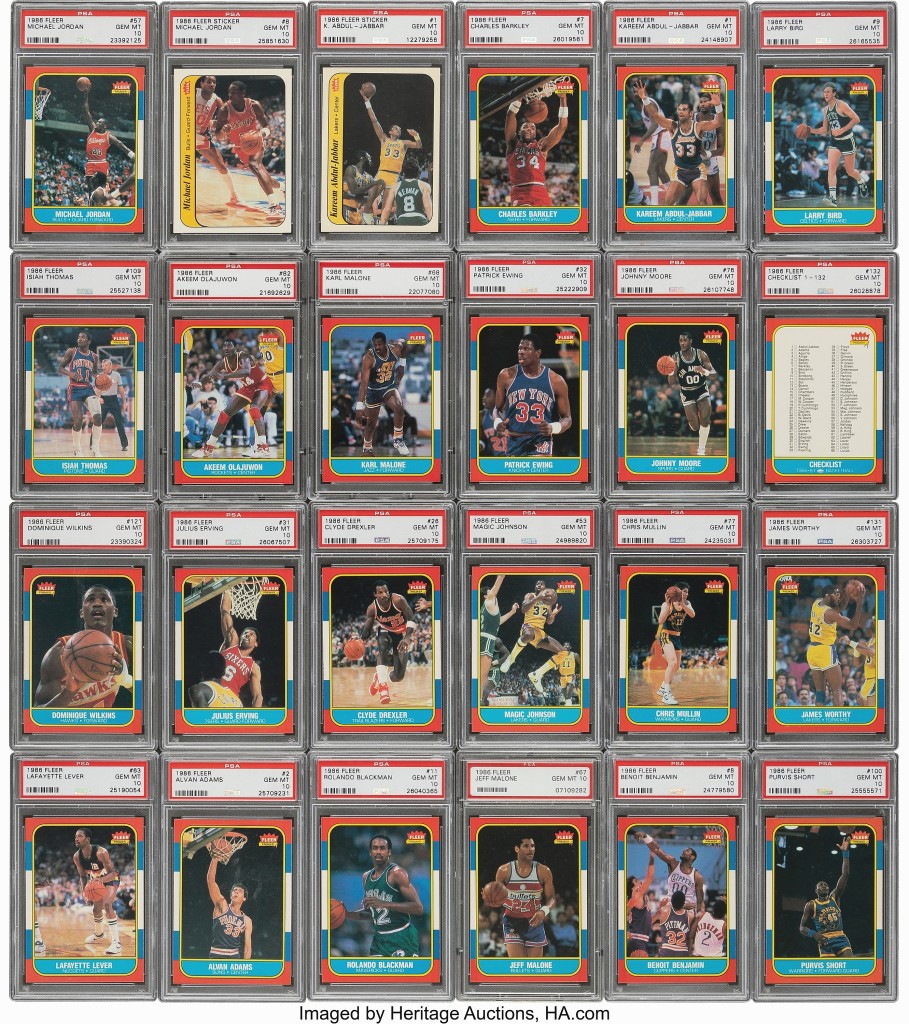 Slam Dunk! Complete Fleer Basketball Card Set Flies To Lead Heritage ...