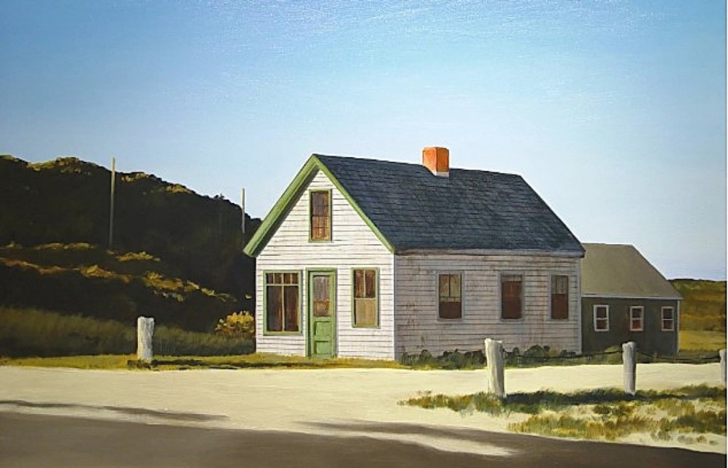 Do you like the look of Edward Hopper but can’t afford his works? Look no further than Blue Heron Fine Art of Cohasset, Mass., which was offering John Dowd’s “Corn Hill Cottage” with an asking price of $6,800.