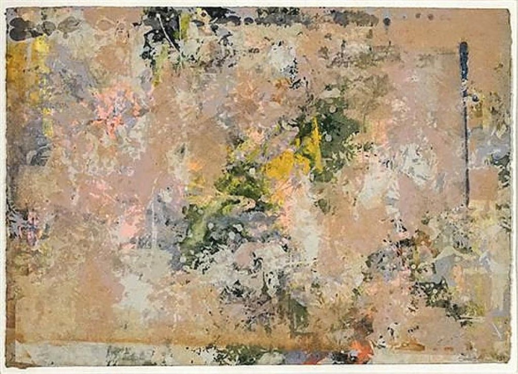 This untitled abstract by Sam Gilliam reached the second highest price in the sale, bringing $17,080 from a bidder in the United States. The mixed-media and aluminum dust work was on hand-wove paper measuring 18 by 25 inches and was dated 1973 ($8/12,000).