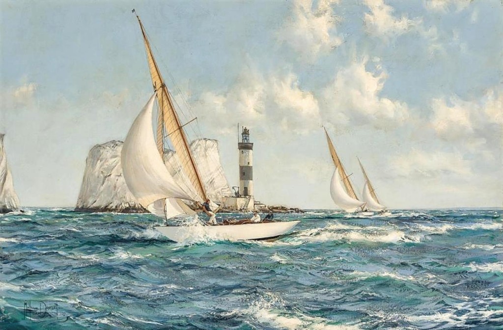 A British buyer acquired Montague Dawson’s “The Needles (Passing the Lighthouse)” for $93,750, sailing past its estimate of $60/80,000.