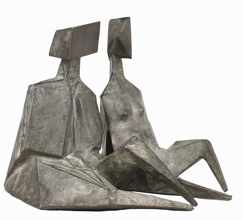 Fetching $94,500 was the bronze sculpture “Pair of Sitting Figures II,” 1973, by Lynn Russell Chadwick (1914-2003). They had been authenticated by the British sculptor’s daughter, Sarah Marchant.