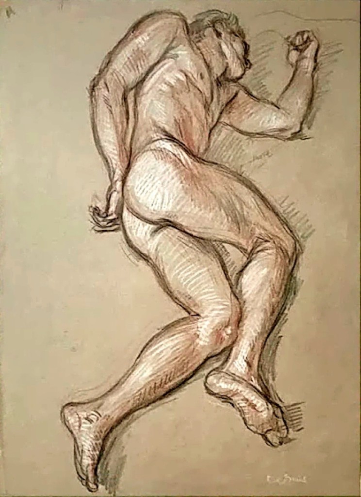 Works from the collection of Paul Cadmus’ (American, 1922-1967) muse and lover Jon F. Anderson were represented at this sale, with the highest selling lot found in a 1967 Cadmus original crayon-on-gray paper work of a nude sleeping figure, which sold for $2,520.