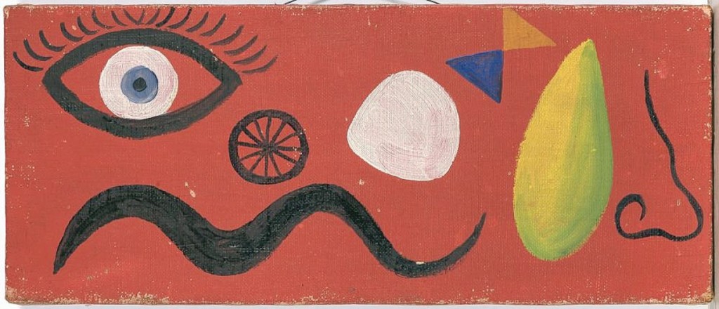 A sweet and small piece at 5¾ by 15-  inches, this untitled oil on canvas mounted to board painting by Alexander Calder sold for $137,500. After installing a Calder mobile at the Terrace Plaza Hotel in Cleveland, Calder gifted the work to the hotel’s commissioned designer Benjamin Baldwin.