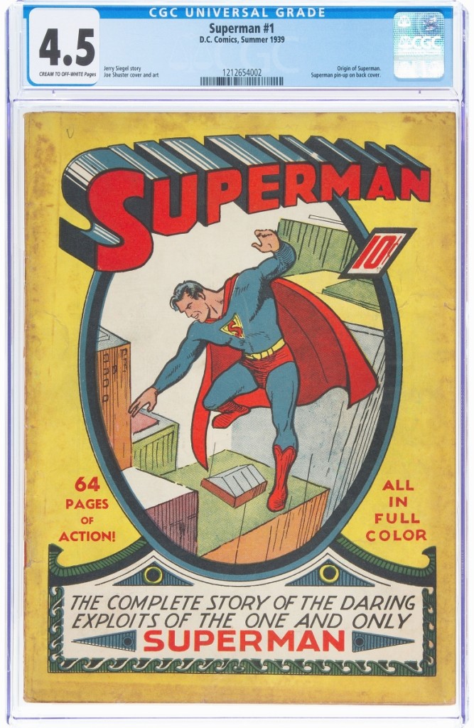 Only 11 issues of Superman #1 are graded higher than the present example at CGC VG+ 4.5, a level it shares with three other known issues. It sold for $336,000.