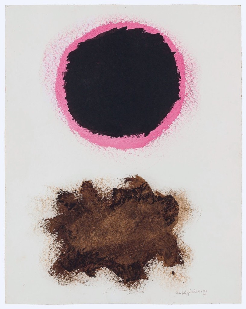 Topping both the Berry collection and the sale was Adolph Gottlieb’s 1970 “Untitled #30,” an acrylic on paper work measuring 23¾ by 18¾ inches that multiple phone bidders competed for, eventually going to one for $162,500 ($80/120,000).