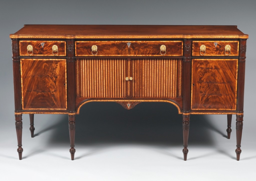 Ginsburg & Levy first acquired this sideboard attributed to Thomas Seymour (1771-1848), Boston, 1805-10, in 1906. It is now at the Metropolitan Museum of Art. Photo courtesy Metropolitan Museum of Art.