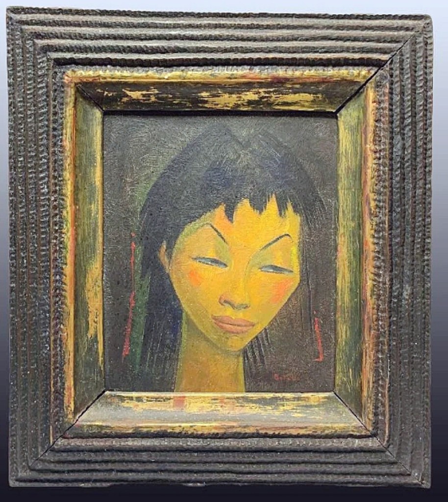 A relative of artist Angel Botello (1913-1986) purchased this painting by the artist for $8,050. The 15½-by-13-inch oil on board came in an artist-made frame and had been in Mathesons’ collection for 15 years.