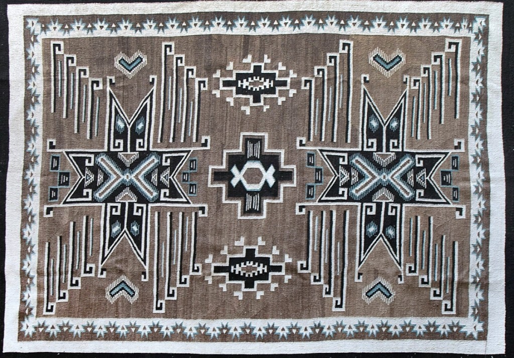 Rising among all textiles was this Navajo Two Grey Hills rug measuring 54 by 71¾ inches. It sold for $4,750.